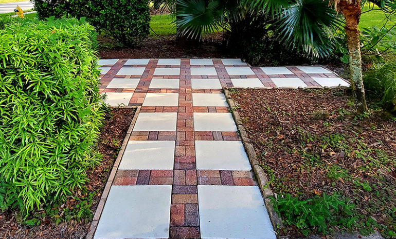 landscape paver cleaning