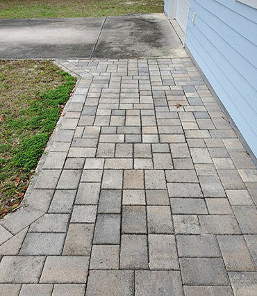 before paver cleaning in Spring Hill, Florida