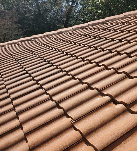 tile roof cleaning after soft wash roof cleaning